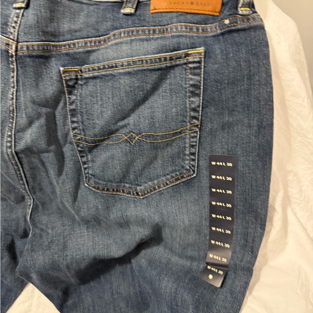 Lucky Brand Men's Dark Blue Relaxed Jeans New 181 - Picture 5 of 6